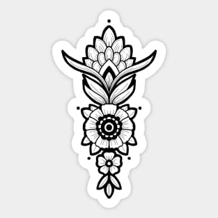 Symmetrical flower design Sticker